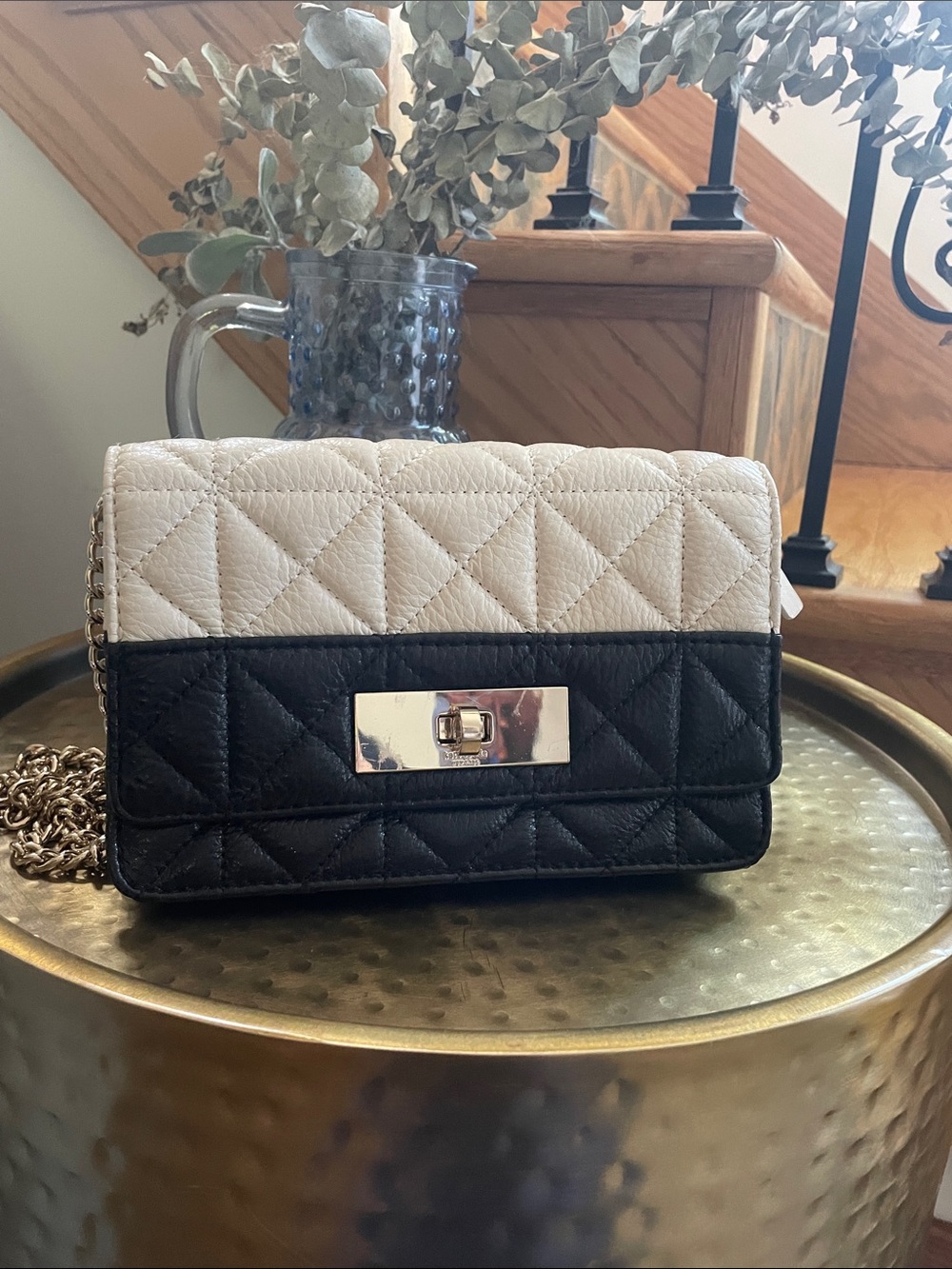 Kate Spade Quilted Sedgewick Avalon Crossbody Convertible Bag Clutch Cream